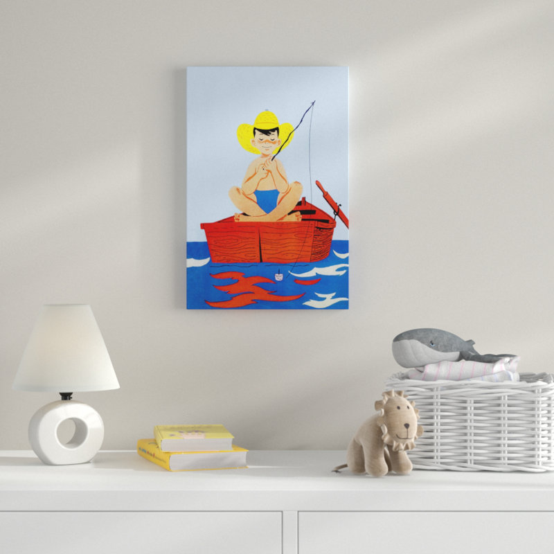 Fishing Alone - Wrapped Canvas Print, 61cm H x 41cm W