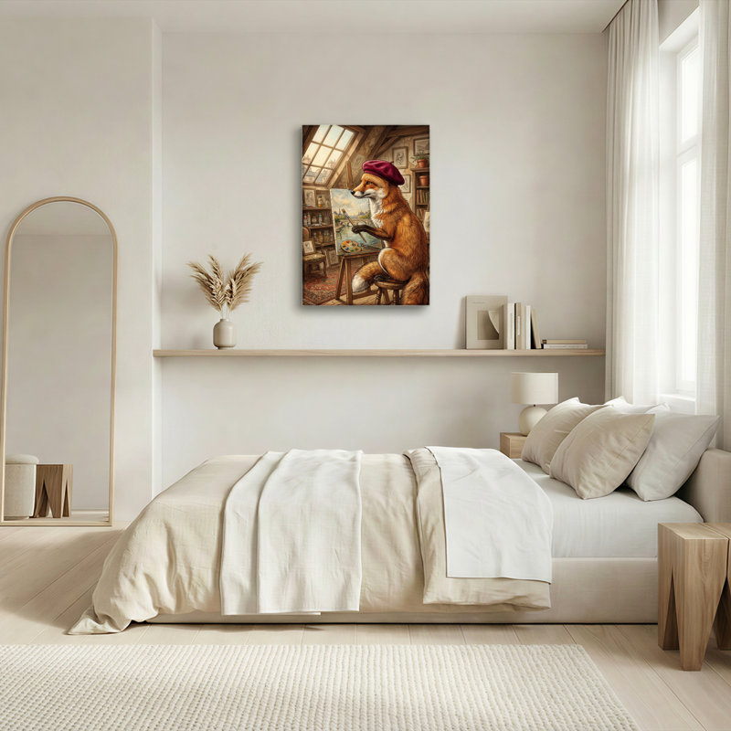 Ensemble de 1 tableau sur toile représentant un renard, 36"H x 24"W, Wrapped Canvas