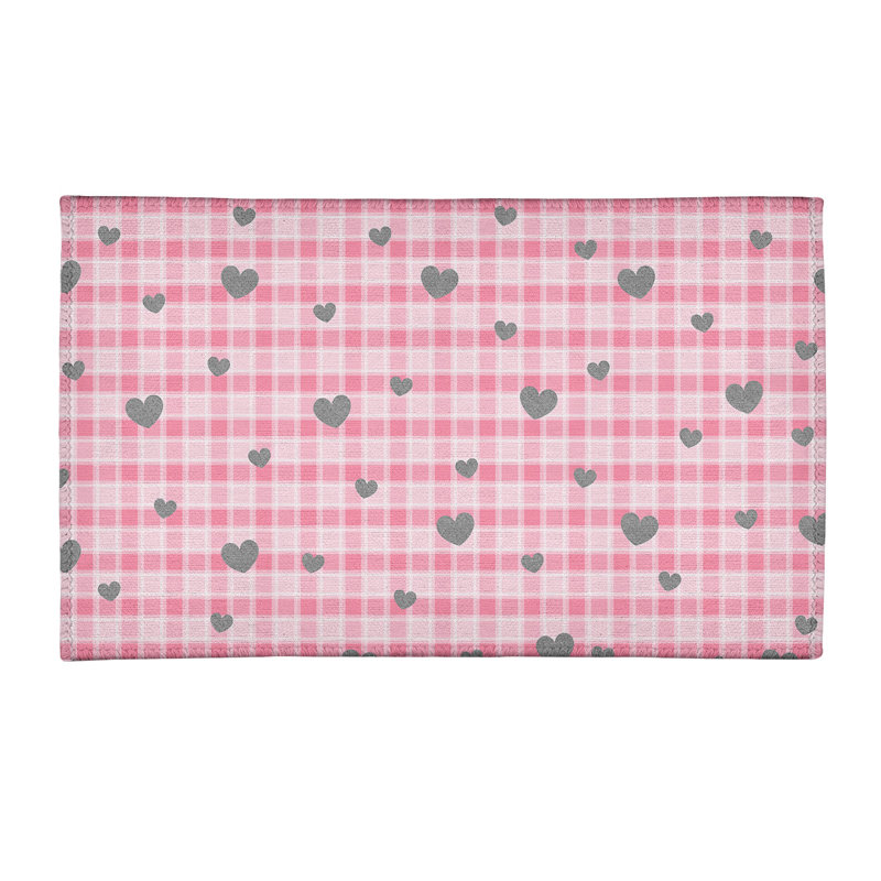Tapis gris/fait main zone rose, Rectangle 4 pi x 6 pi