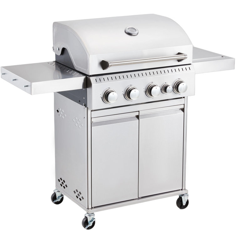 4-Burner Propane Gas Grill With Side Burner