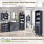 Armoire de rangement pour salle de bain avec porte coulissante à lattes -1669535572