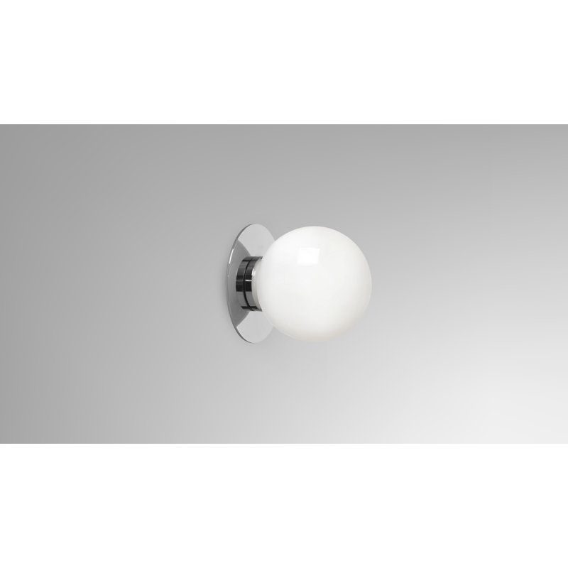 Mezzo 1 - Light Flush Mounted Sconce, Polished Nickel, 5.1" H x 5.1" W x 5.1" D