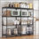 4 tablettes de rangement à 4 niveaux pour 1200 lb, étagères en métal avec tablettes en métal pour le rangement Étagères de garage réglables pour le garde-manger de cuisine noir P 15,8 po x l 33,5 po x H 59,5 po