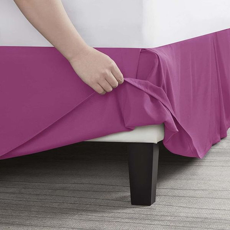 Luxury Pleated 14" Bed Skirt, Magenta, Twin