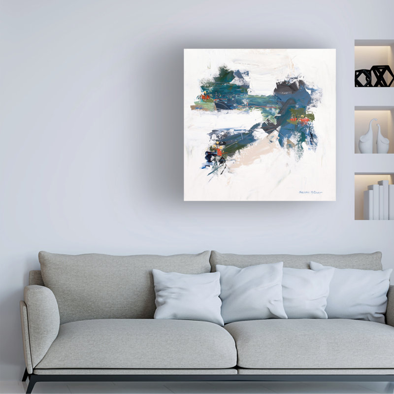 «Outpouring» par Suzanne McCourt - peinture sur toile tendue, H 35 po x l 35 po x p 2 po