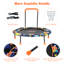 Trampoline de forme physique pliable avec guidon 36 pi Costway