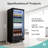 EUHOMY 6 cu. ft./220 Cans Beverage Refrigerator Freestanding, Glass Door & LED Light, Efficient cooling, for Home/Bar/Office, Black
