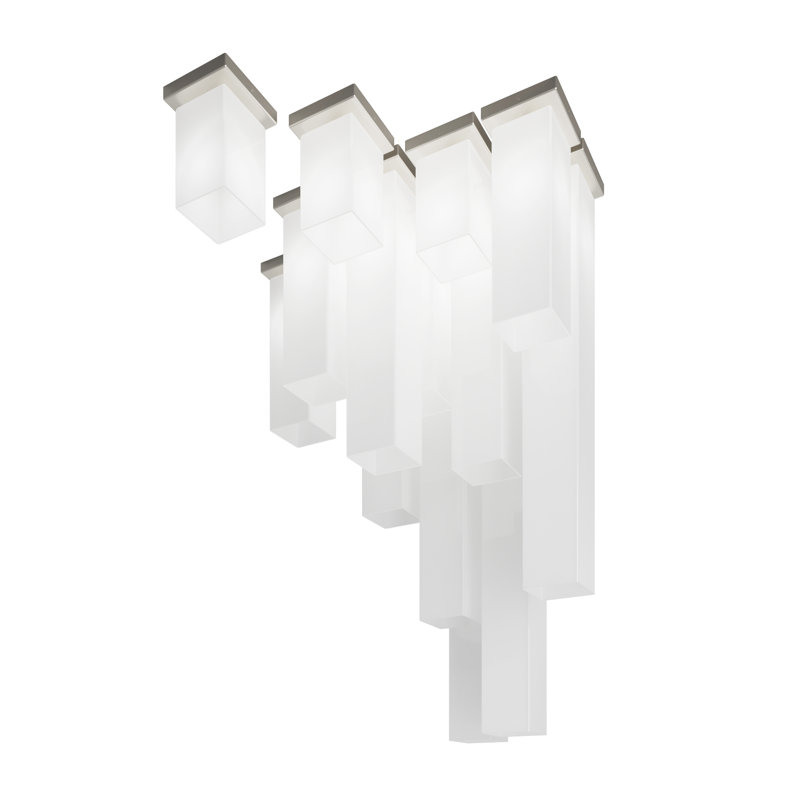Tubes 15 - Light Flush Mount, Glossy White