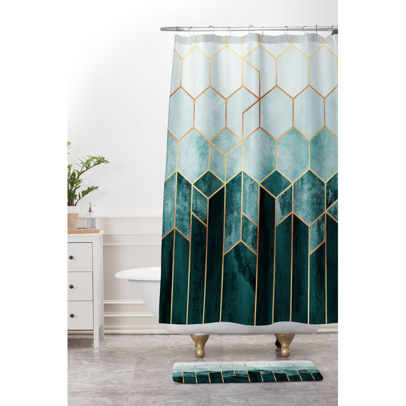 Non-Slip Bath Mat, Blue / Black