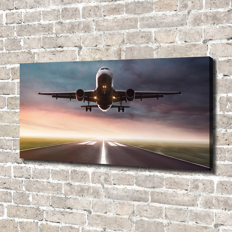 The Plane Is Starting - No Frame Print on Canvas