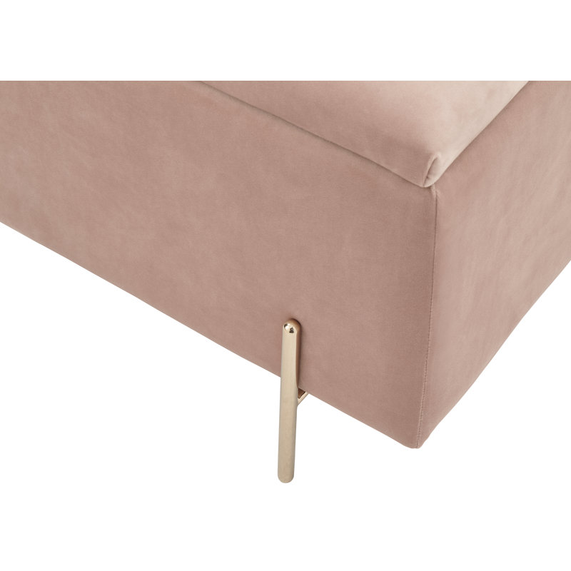 Baringer Upholstered Storage Bench, Blush Pink