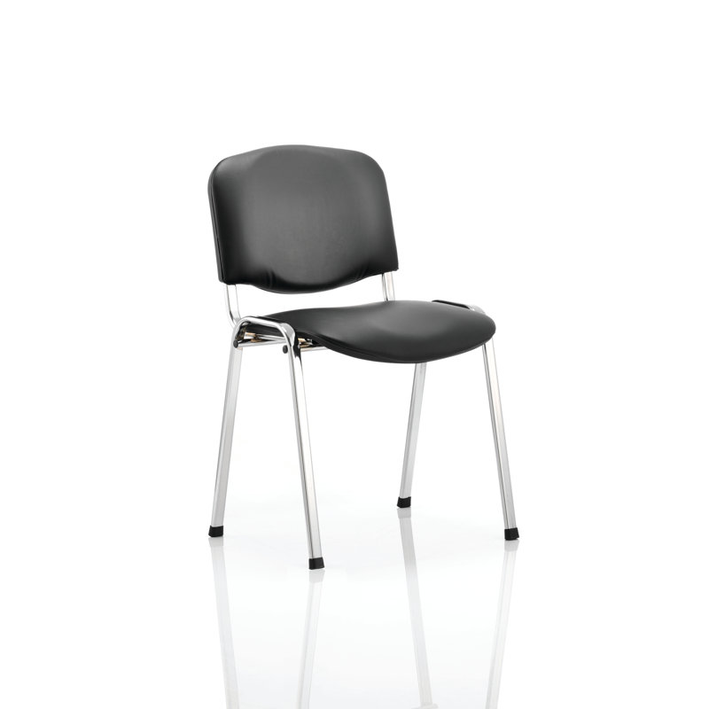 Vinyl Waiting Room Chair, Black