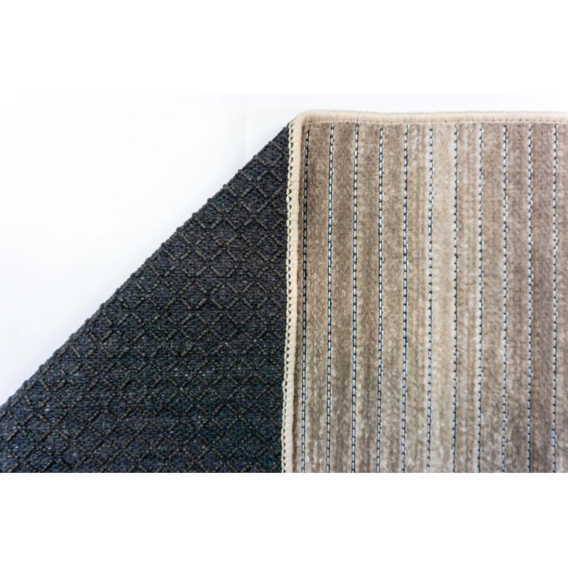 Tapis kilim décoratif durable antidérapant Coletti Mink, Rectangle 4 pi 8 po x 6 pi 7 po