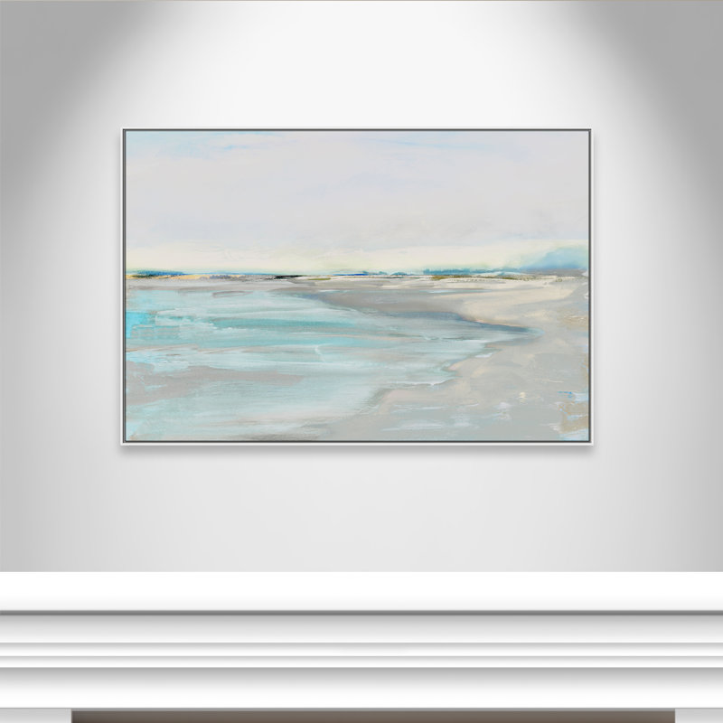 «Inlet at Dusk Print» par Val Rhodes, H 41,5 po x l 61,5 po, Blanc