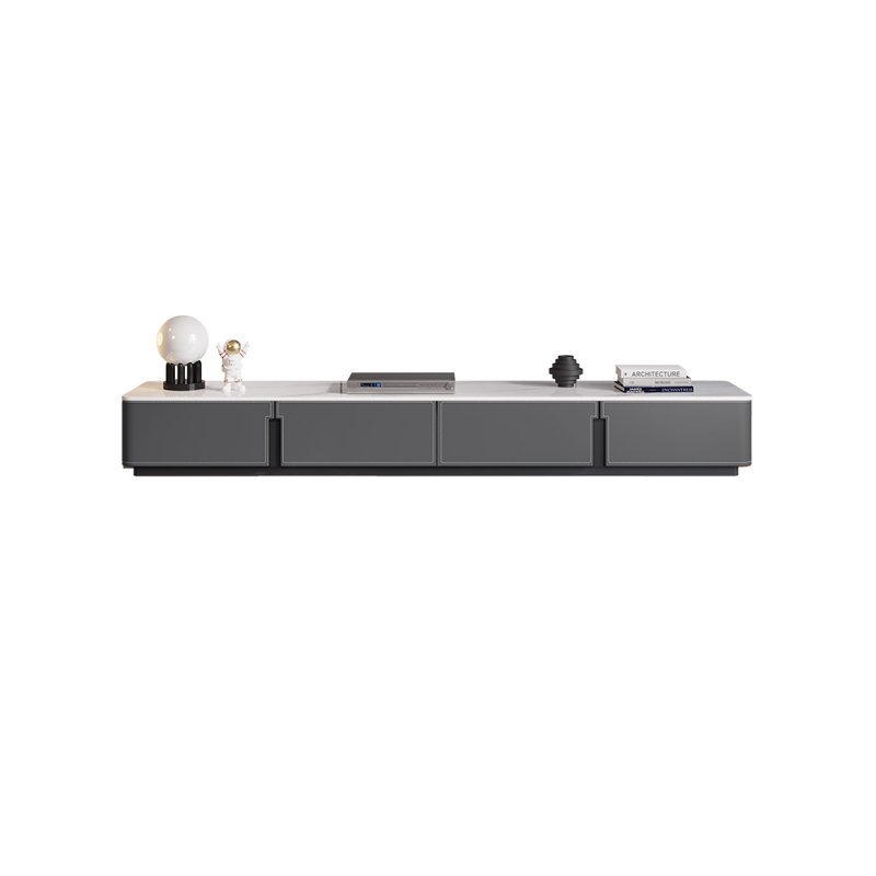 Meuble télé moderne et haut de gamme, 86.61", Gris