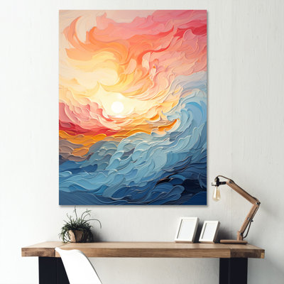 «Jaico Bold Pastel Sunset I», reproduction sur toile