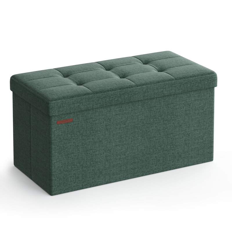 76x38x38cm 76cm Wide Rectangle Solid Colour Footstool Ottoman with Storage, Teal