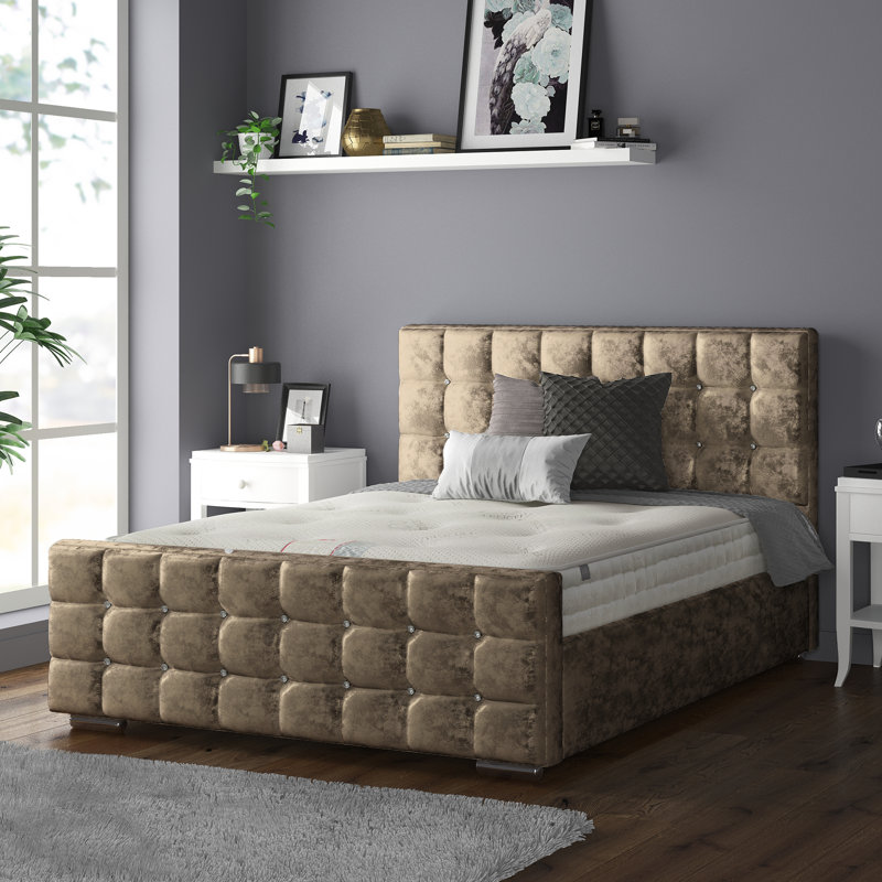 Owsley Upholstered Bed, Truffle, Small Double (4')