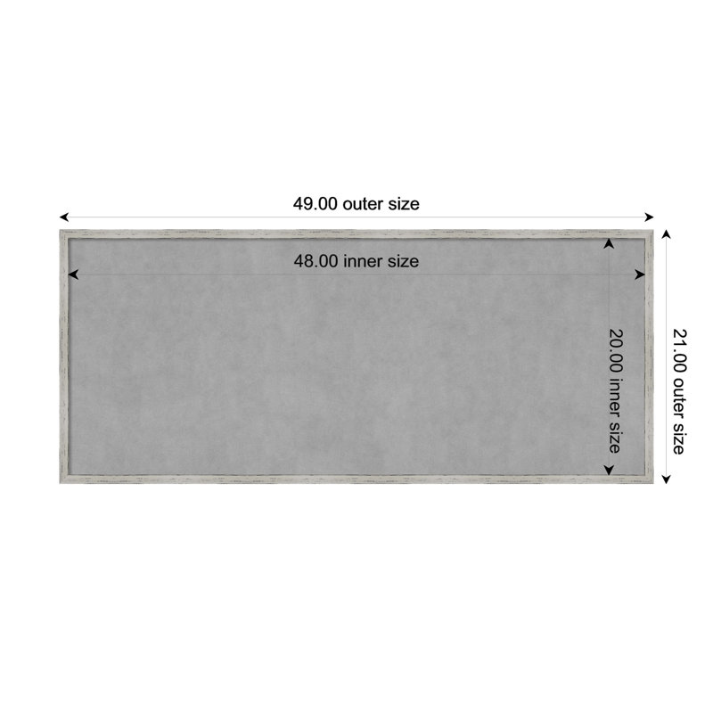 Tableau magnétique magnétique en métal, H 21 po x l 49 po x P 1 po