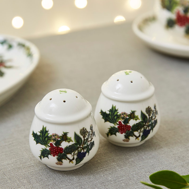 Holly & Ivy 2-Piece Salt & Pepper Set