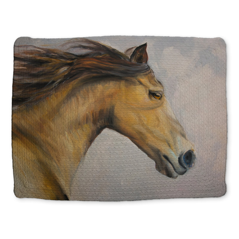Napperon brun avec motif tressé rustique