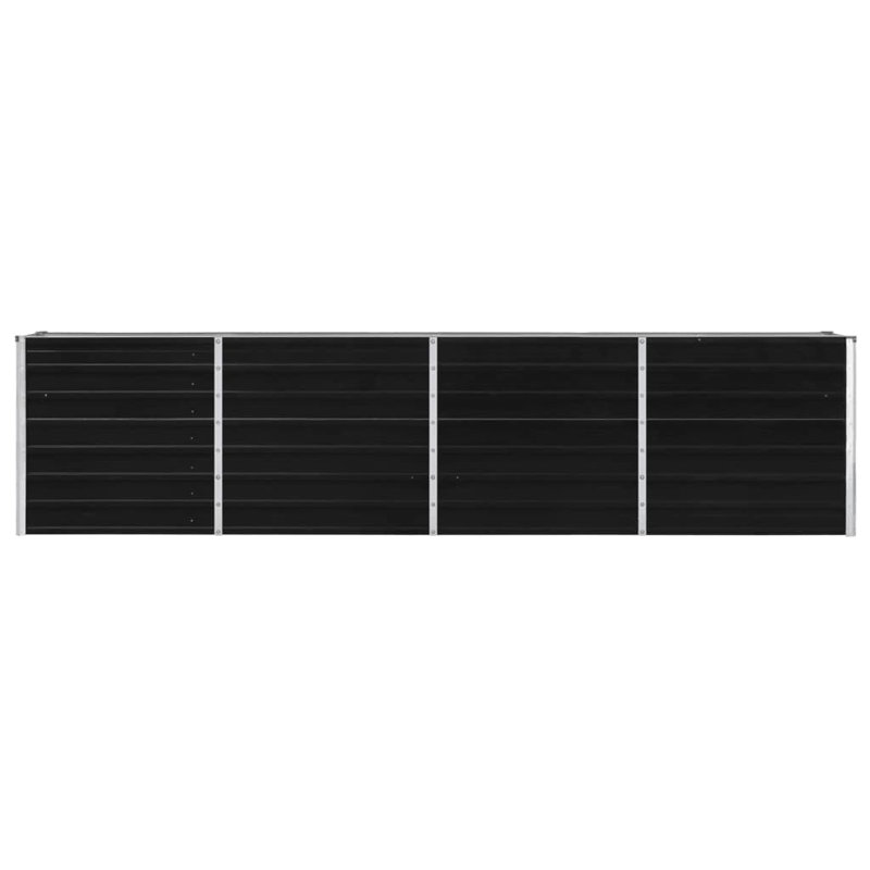 Edmund Metal Raised Garden Bed, Anthracite, 77cm H x 40cm W x 320cm L