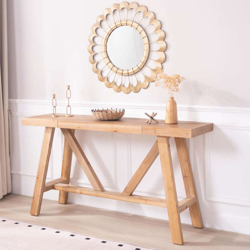 Console en bois à structure en A Farmhouse, 58,5 po