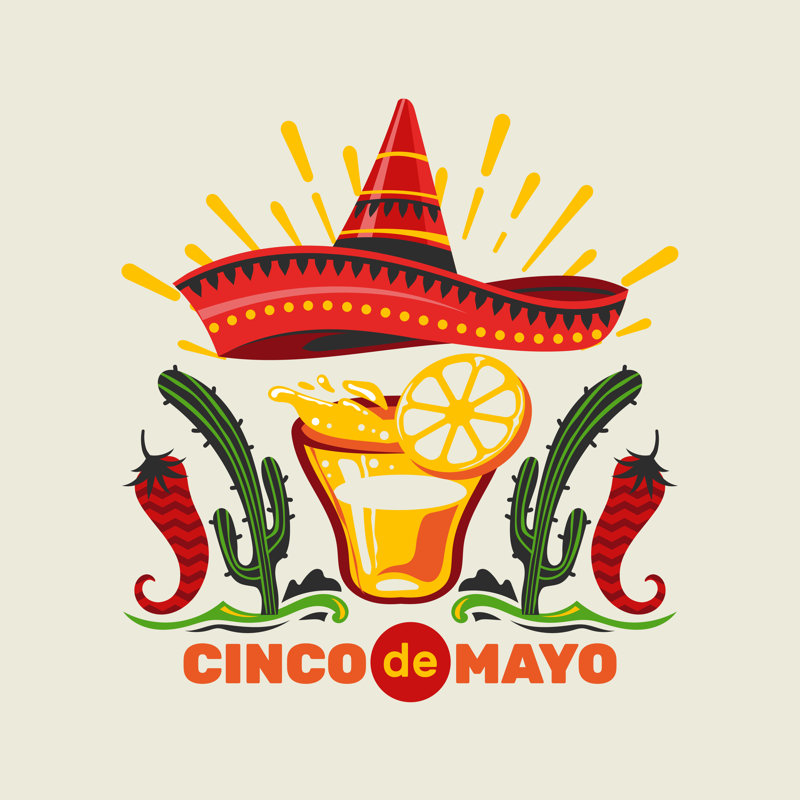 Cinco De Mayo - Wrapped Canvas Print, 30cm H x 30cm W x 3.8cm D