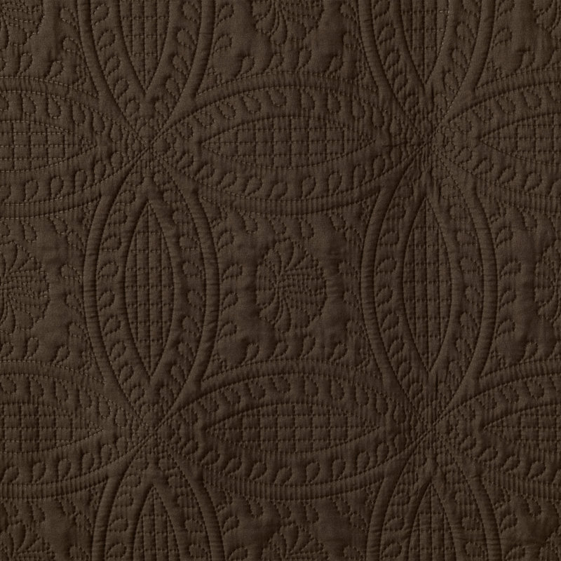 Austin Microfiber Reversible 3-Piece Coverlet / Bedspread Set, Queen Coverlet / Bedspread + 2 Standard Shams, Chocolate
