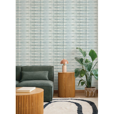 Modulus Denim Geometric Stripe Wallpaper
