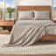 Heathered Cotton Blend Flannel Sheet Set-957236976-957236988