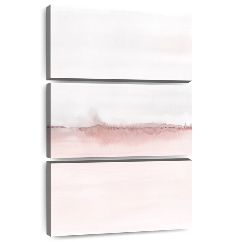Avery aquarelle paysage VI rosé gris II, H 74 po x l 48 po