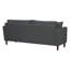 Canapé Yera avec 2 coussins, siège capitonné gris, bois brun cerisier, 195 cm (77 po)-135371920