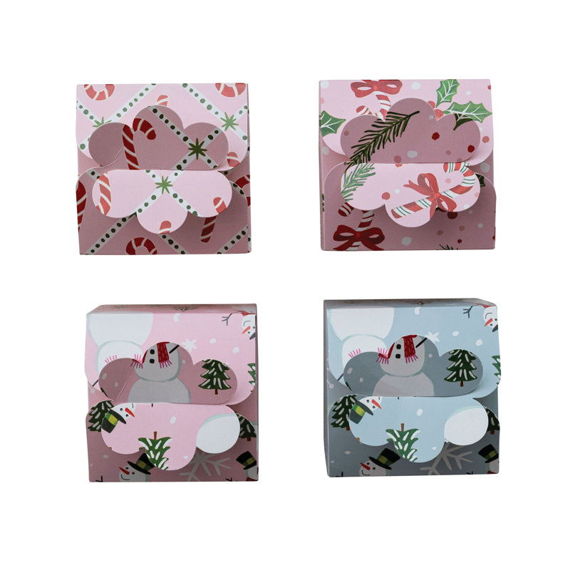 Artisan Patterned Holiday Paper Gift Box