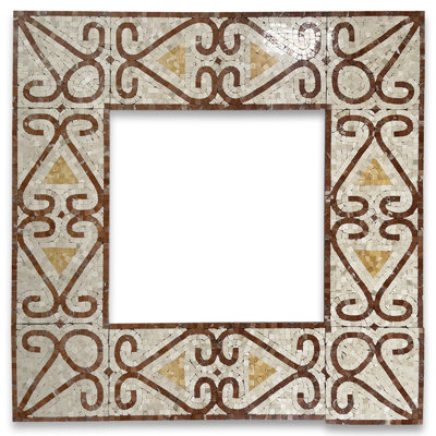 Everlasting Rojo 7.1X15.7 Marble Mosaic Border Listello Tile Polished