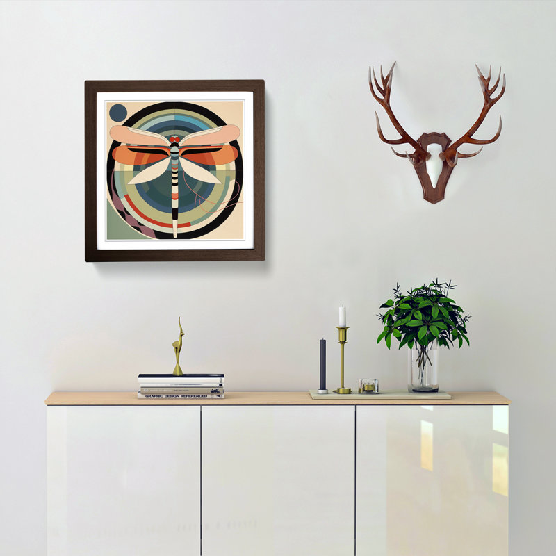 Single Picture Frame Print on Wood, Walnut
