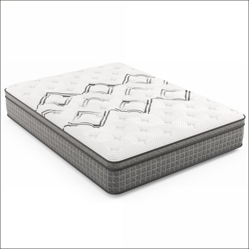 Mattresses, Twin 12.5'' Medium Feel Cooling Copper Hybrid Euro-Top Mattress, Greenguard Gold Certified, Made in USA | Foam+Spring | White