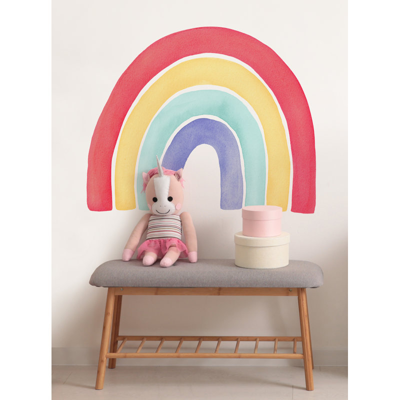 Adhésif décoratif arc-en-ciel, Rouge, H 48 po x l 59 po