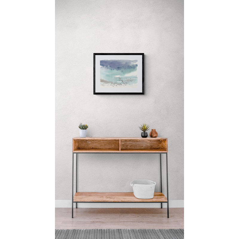 Marina #2 Print by Simona Gocan, Black Framed Canvas, 24" H x 32" W