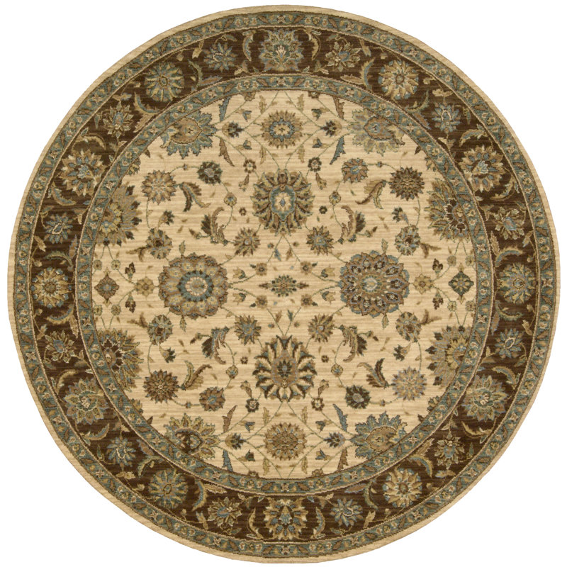 Bardwell Oriental Wool Area Rug, Round 178cm