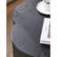 Table basse moderne en forme de fleur, 31,95 po, noir, placage de bois naturel, pour appartement, structure solide, rangement caché, assemblage facile 31,95 po inspiré du design cannelé, texture de bureau, bureau, base
