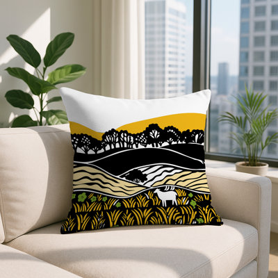 Coussin décoratif intérieur / extérieur Voldy Floral Landscape