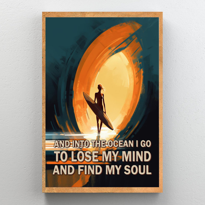 «Surfing to Lose My Mind», impression sur toile, H 36 po x l 24 po x P 1,25 po