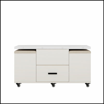 Table basse relevable moderne avec 4 tabourets pour le salon, extensible avec rangement caché