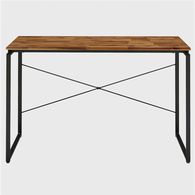 Bureau d'écriture gris et argent avec base en métal