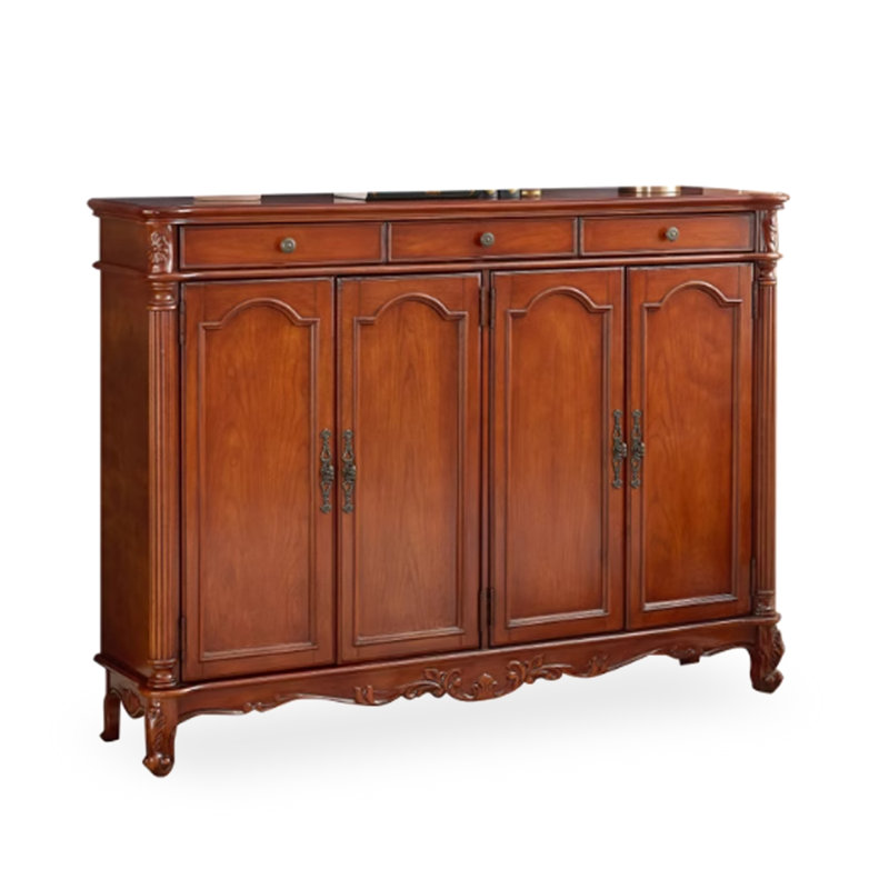 Cherry Solid Wood Shoe Storage Bench