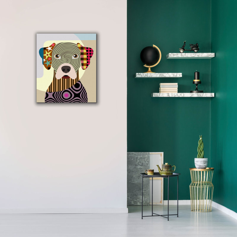 "Rhodesian Ridgeback" par Lanre Adefioyue, H 30 po x l 26 po x P 1,5 po