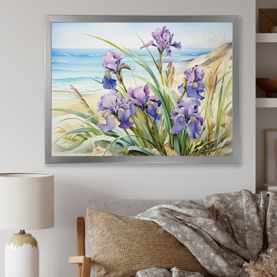 " Purple Irises On The Beach I "