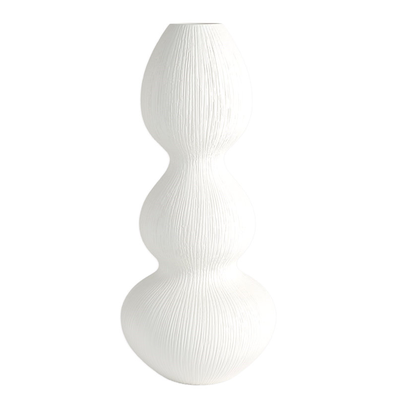Ceramic Table Vase, White