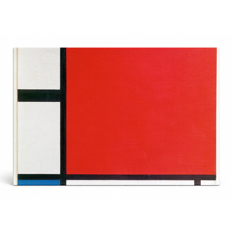 Composition avec rouge, bleu et jaune (1930) - art mural sur toile paysage, 30" W x 20" H